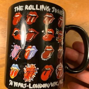 Rolling Stones Mug black tongue out gift holiday